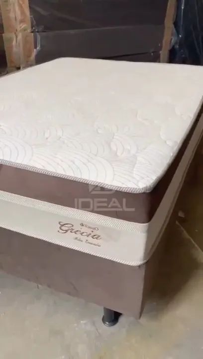 Cama Box Queen com Colchão Novo - Foto 2
