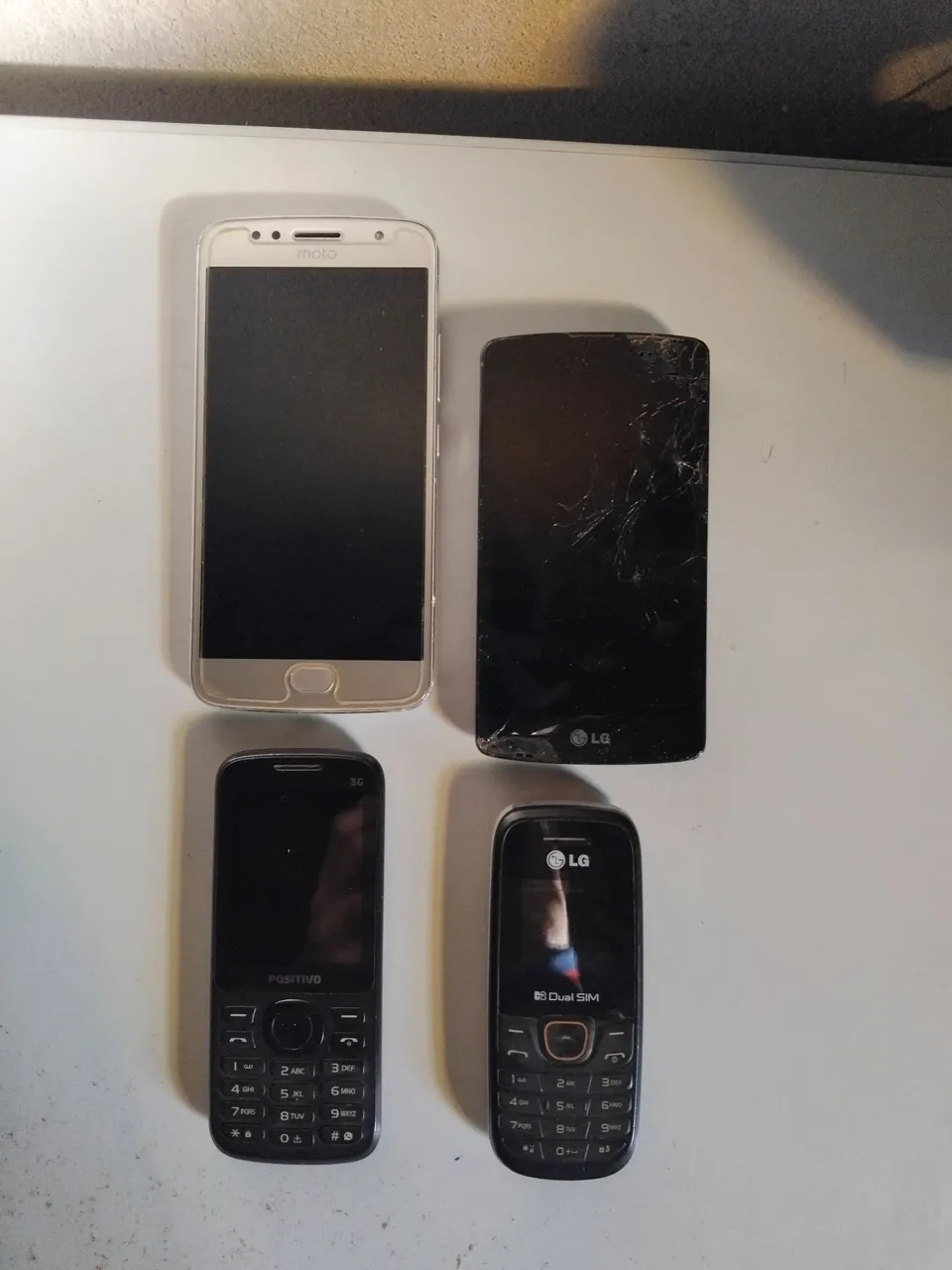 Moto G5s lote de celulares com detalhes