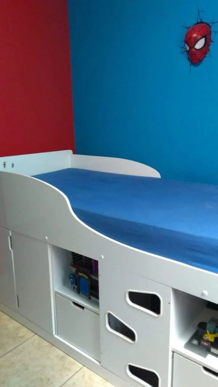 Cama Infantil com Gavetas e Armário - Foto 3