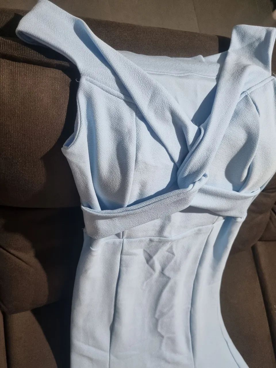 Vestido Longo Azul Claro Elegante - Foto 3