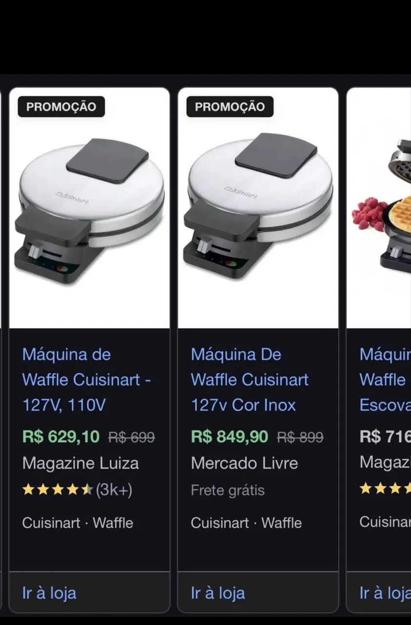 Máquina de Waffle Cuisinart