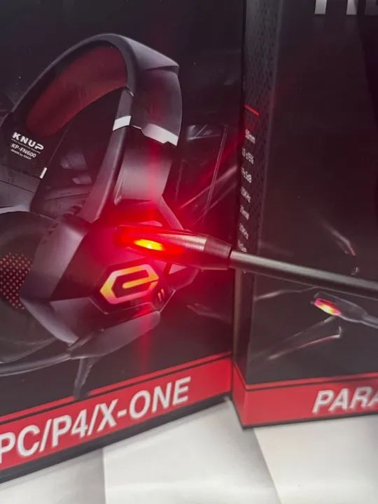 Headset Gamer KNUP KP-FN600 com Microfone - Novo ps4 - Foto 4