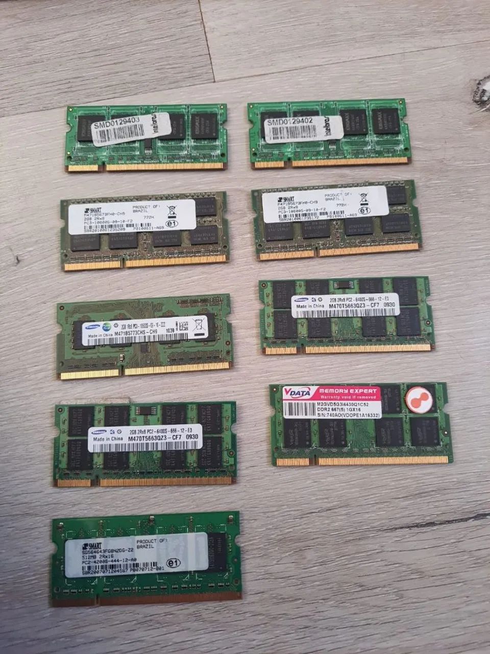 Memórias RAM DDR2 e DDR3 para Notebook e Desktop