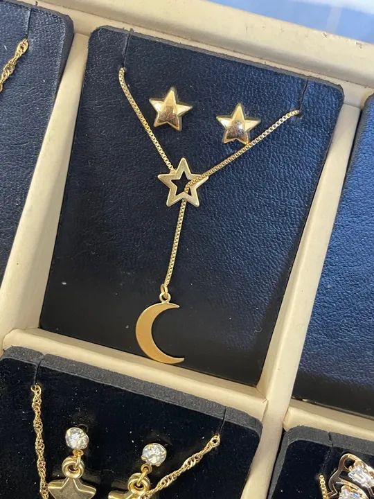 Brinco e Colar Folheado  - Foto 4