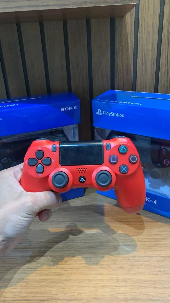 Controle para PlayStation 4 Vermelho Red Magma Bluetooth Touchpad - Envio Imediato 