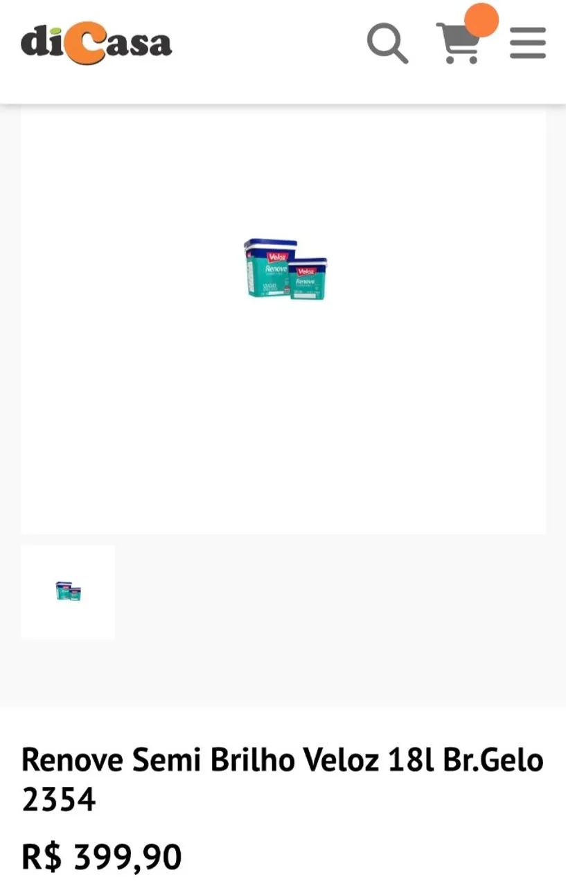 Latão 18L Tinta Renove Semibrilho Acrílico (Veloz) - Branco Gelo - Foto 3