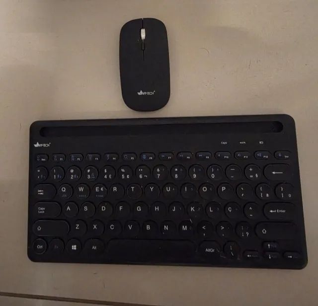 Teclado e Mouse sem Fio Recarregável, Wireless e Bluetooth, App-Tech