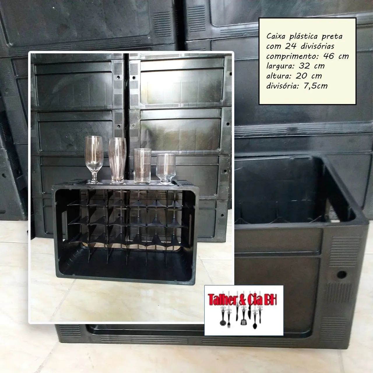 Caixa plástica para copos - Foto 2