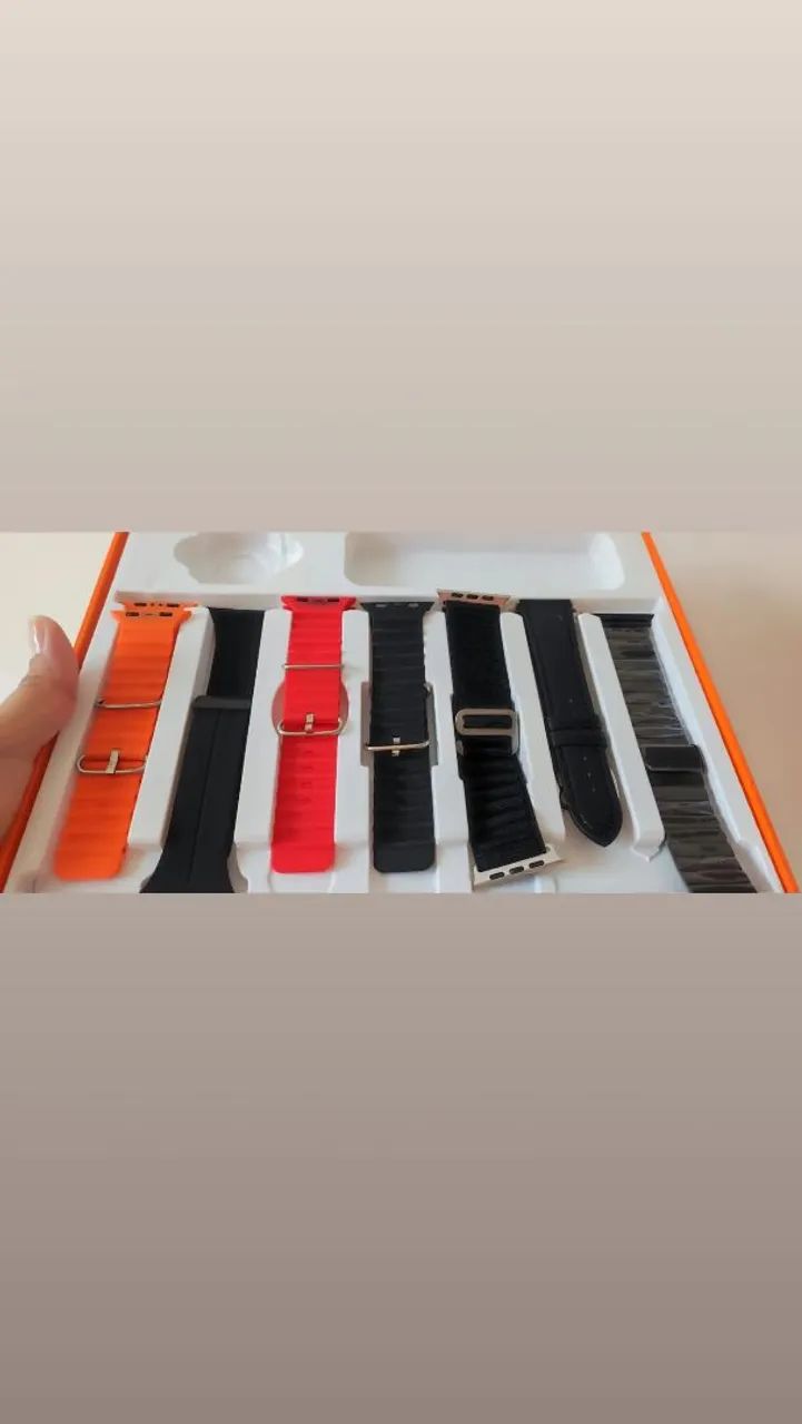 Kit de smartwatch ultra com 7 pulseiras - Foto 3