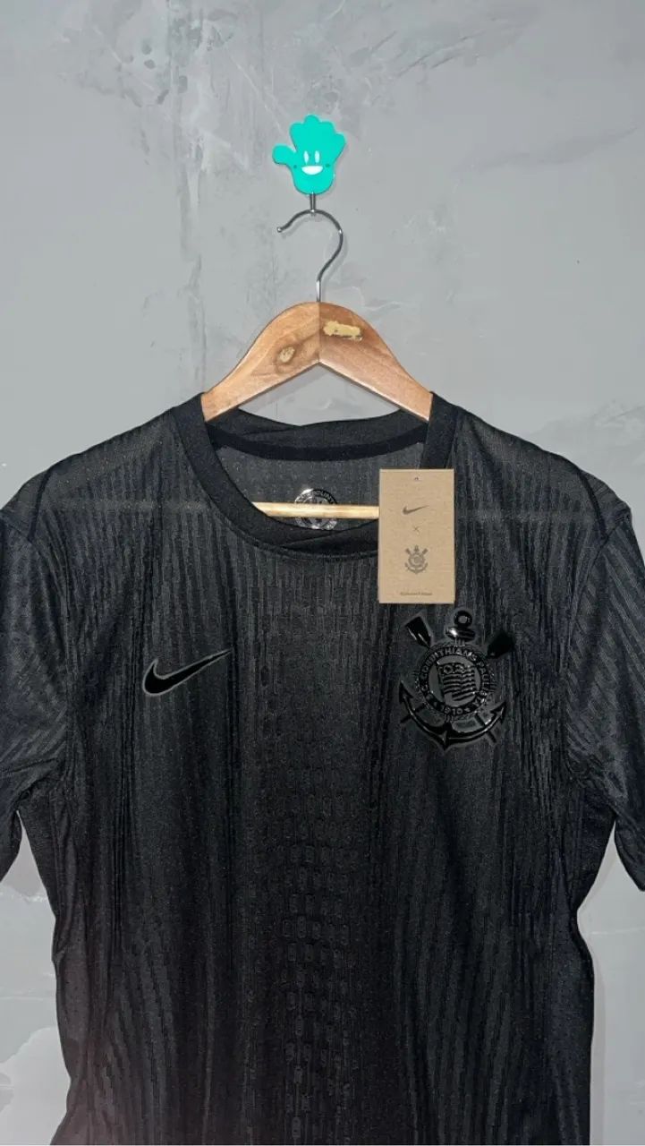Camisa All Black Corinthians Modelo Jogador Nike - Foto 2