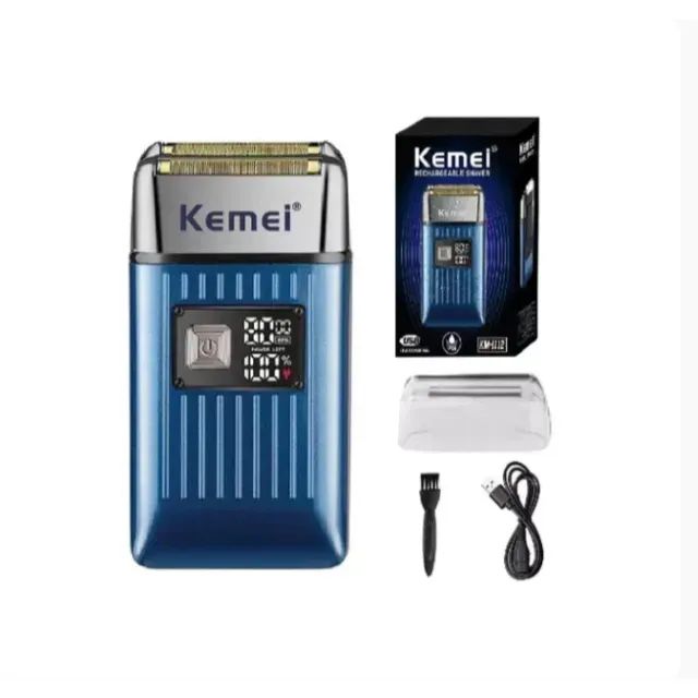 Barbeador Elétrico a Prova D'água IPX5 8.000 RPM KEMEI KM -1112 Bivolt 110v 220v Sem Fio P - Foto 2