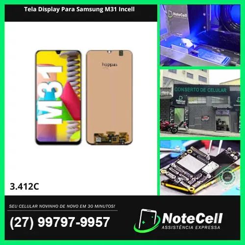 Tela Display Para Samsung M31 Incell- Instalação Expressa Em 30 Minutos!