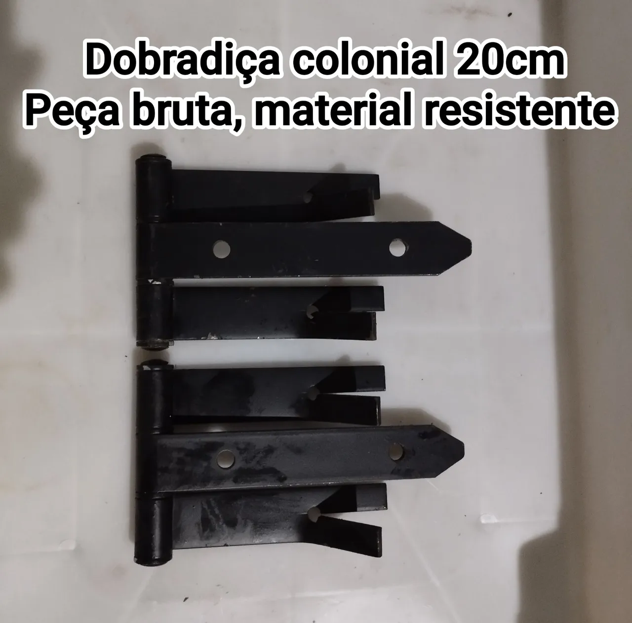 Dobradiça Colonial 20cm - Peça Bruta - Resistente