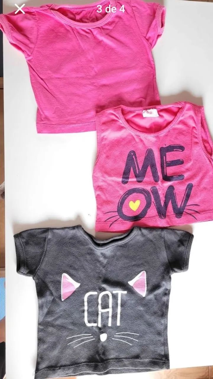 Conjunto infantil menina Brandili<br>Com 2 calças e 3 camisetas algodão - Foto 3