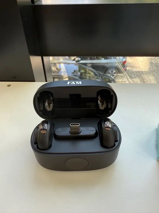 Microfone de Lapela Android e iPhone Bluetooth FAM Bell M2 - Novo - Foto 2