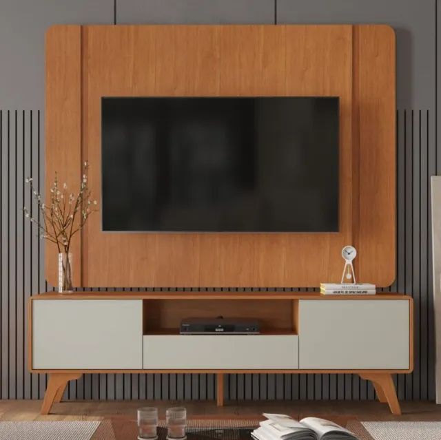 Painel + Rack Sinus 1,80m  100% MDF  Pronta Entrega!