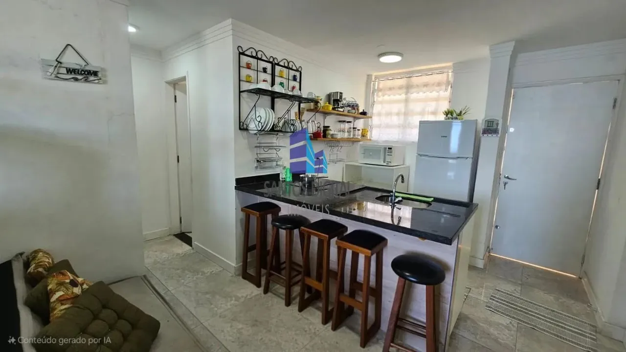 Sala Living para venda tem 44m² com 1 quarto em José Menino - Santos - SP