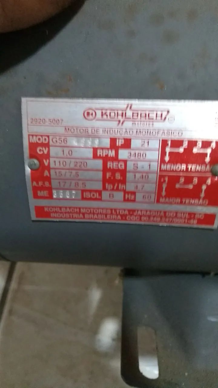 Bomba para banheira de hidromassagem 1 cv monofásica NOVA