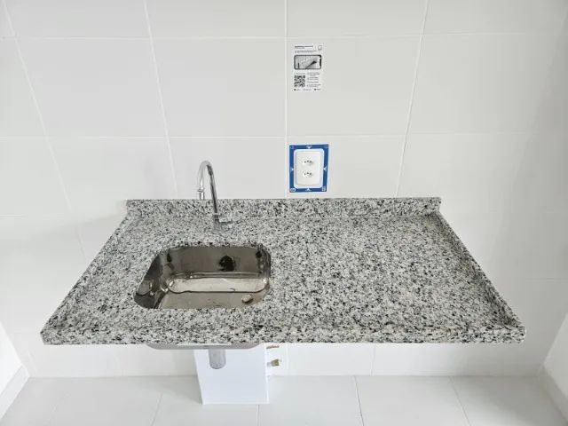 Pia com cuba cozinha granito arabesco 