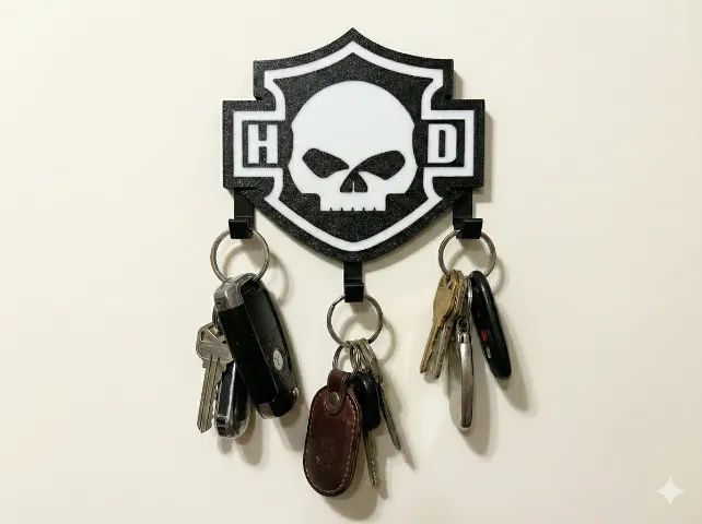 Suporte para chaves temático Harley Davidson - Foto 2