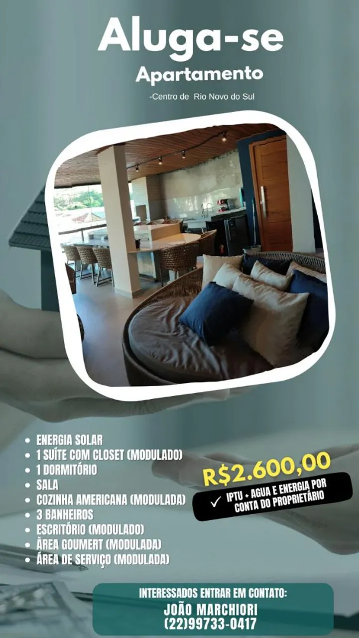 Aluguel apartamento rio novo