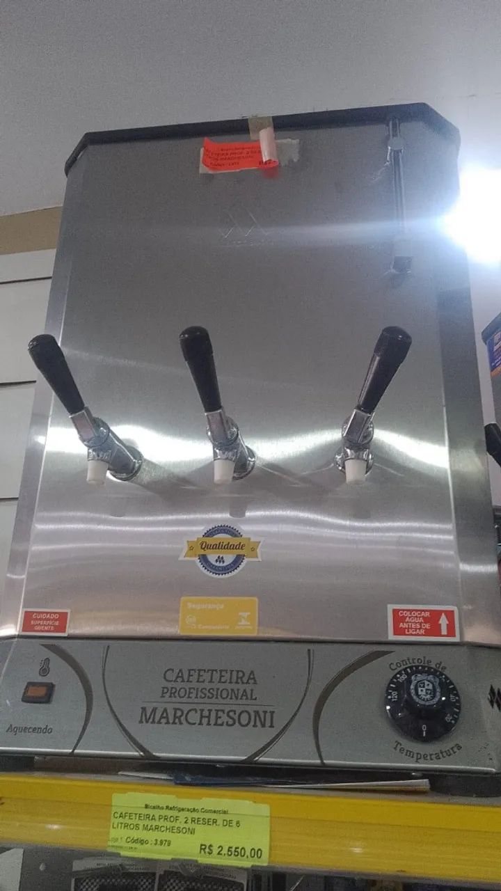 CAFETEIRA PROFISSIONAL 6 LITROS 2 RESERVATORIOS MARCHESONI NOVA
