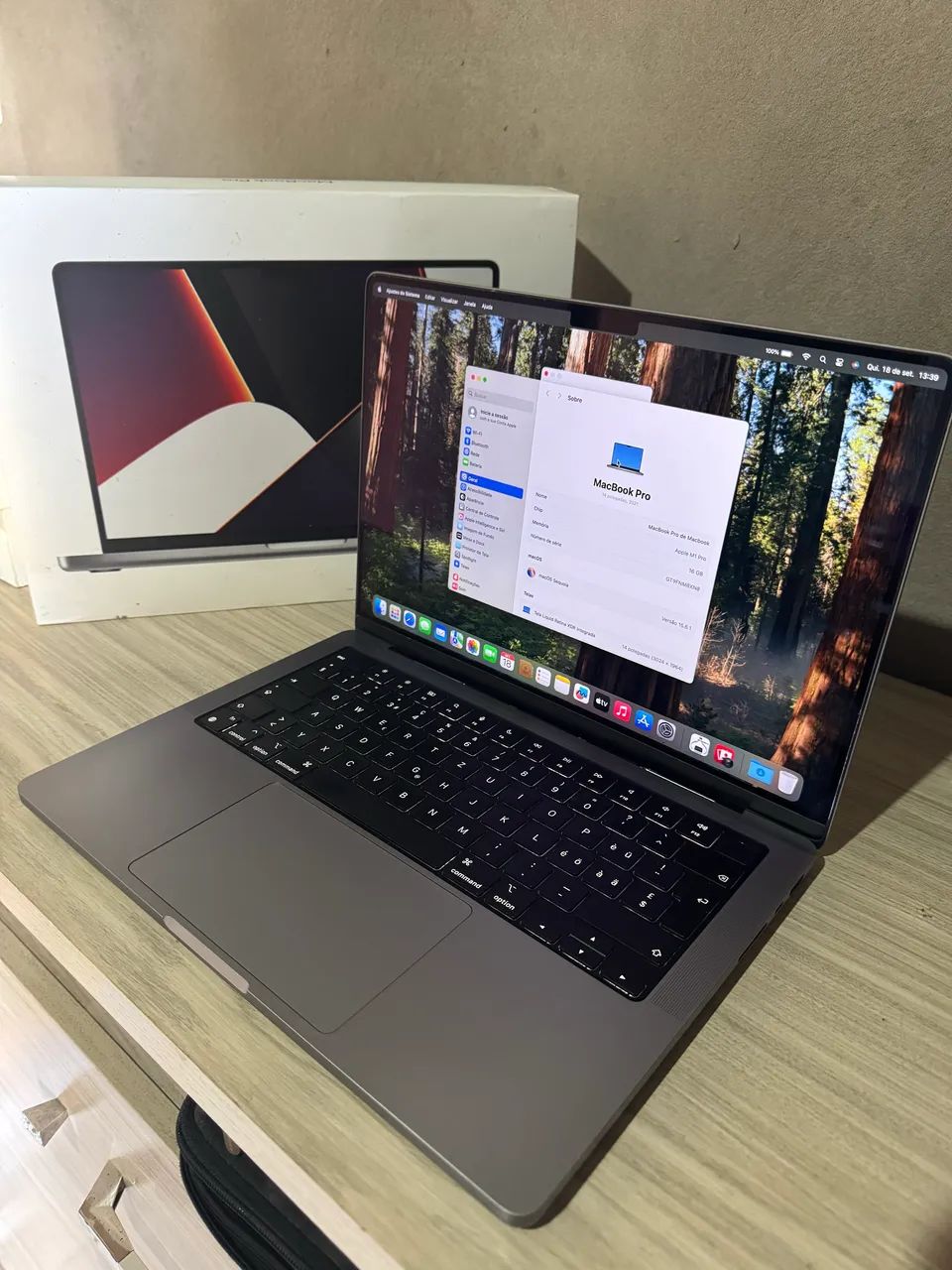 MacBook本体 Macbook pro 14inch 2021 m1 16GB 512GB MacBook Pro (14 polegadas, 2021) - Especificações técnicas