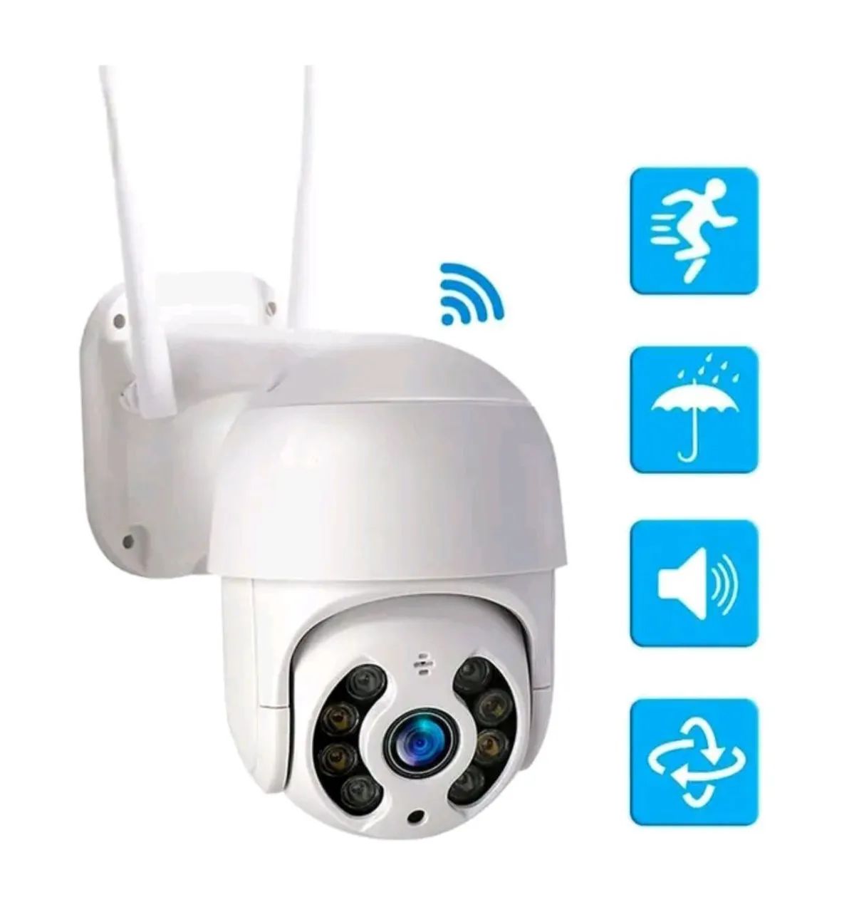 CÂMERAS SEGURANÇA INTELIGENTE VIA WI-FI 2.4G IP66  - Foto 3