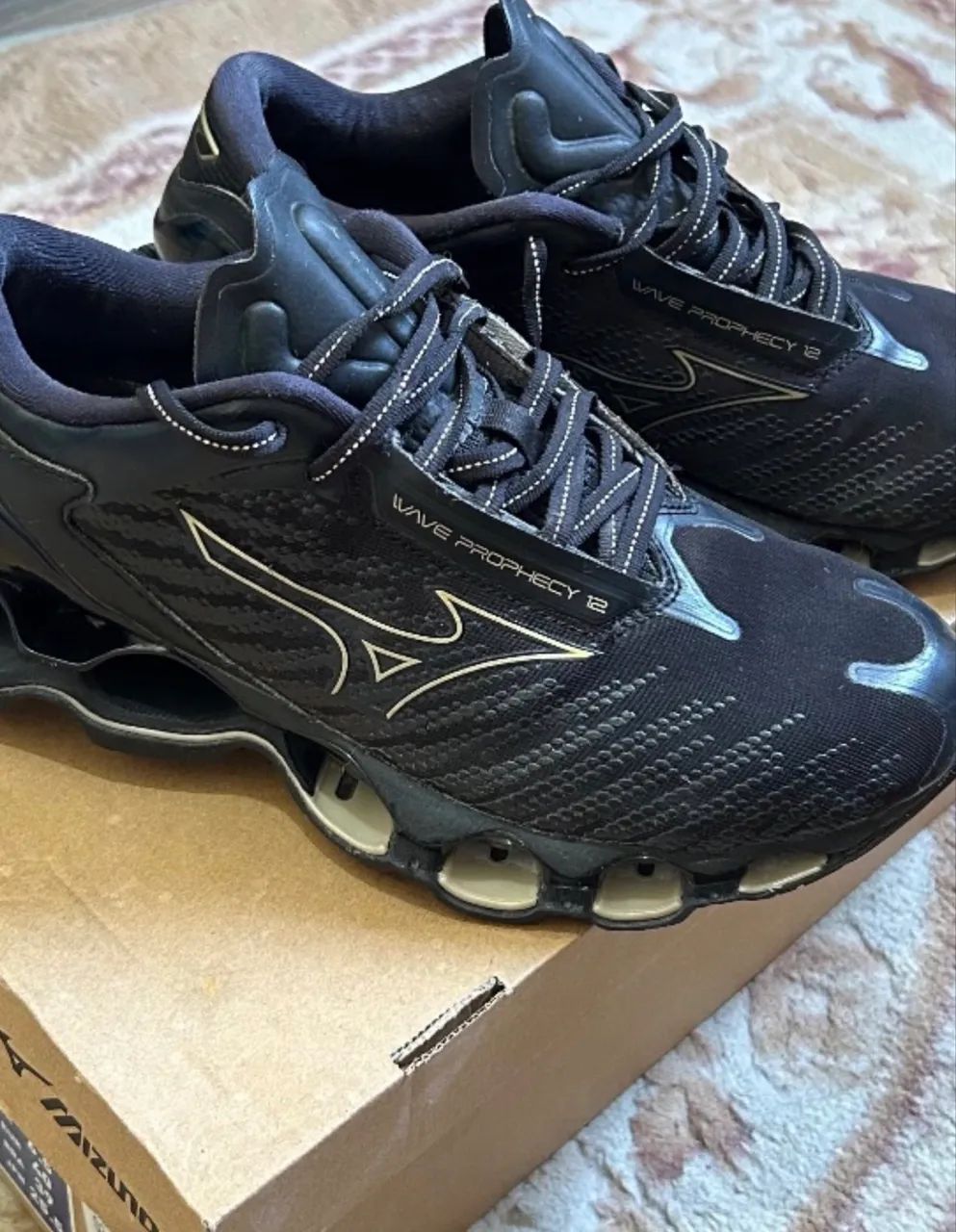 その他 WCCF11-12 Mizuno Wave Prophecy 12 Black Gold - Calçados Esportivos