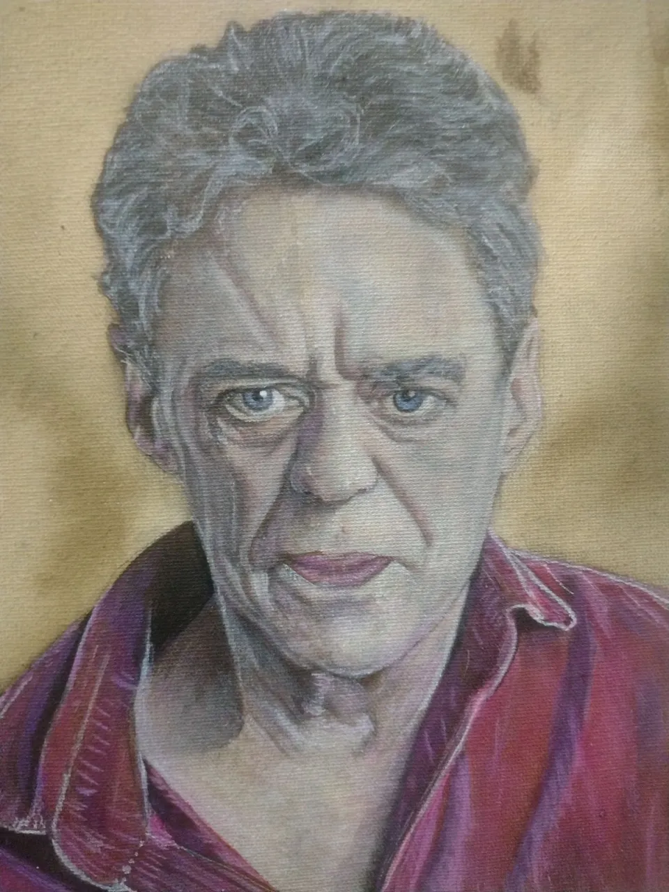 Chico Buarque pintura acrílico sobre tela 15x20 cm