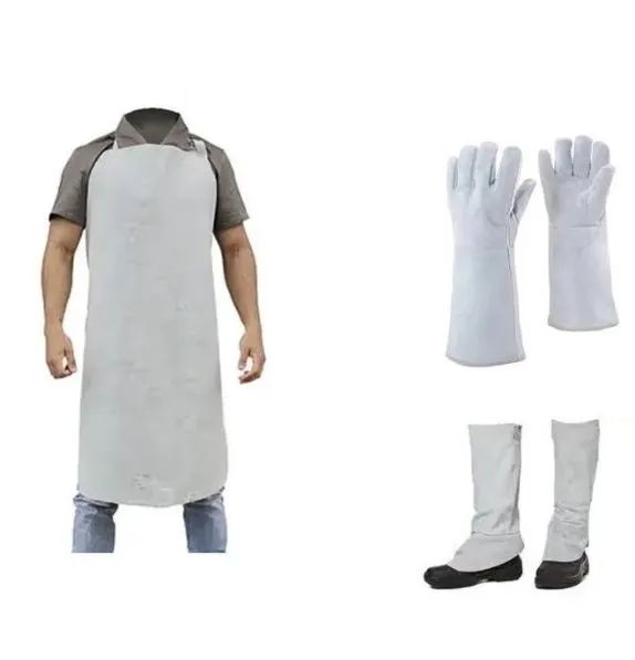 Kit de segurança para solda - avental, luvas e perneiras