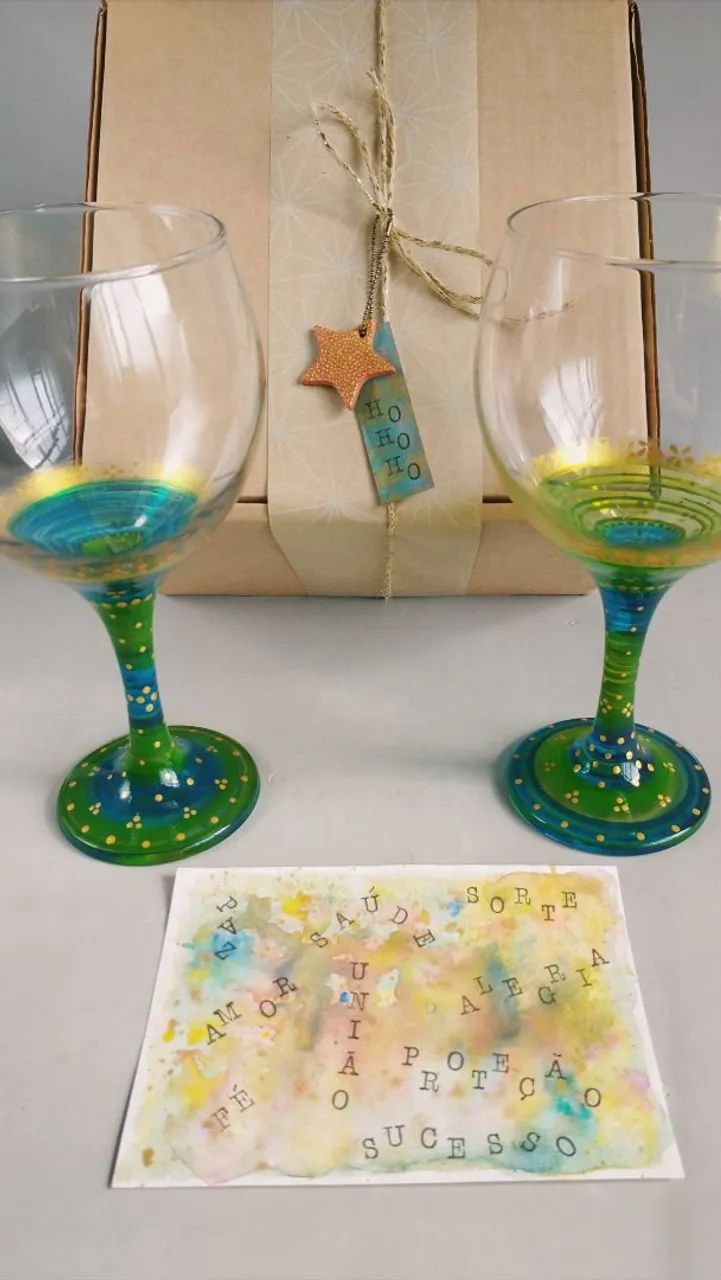 Par Taça Gin Colorida Presente de Natal  - Foto 4