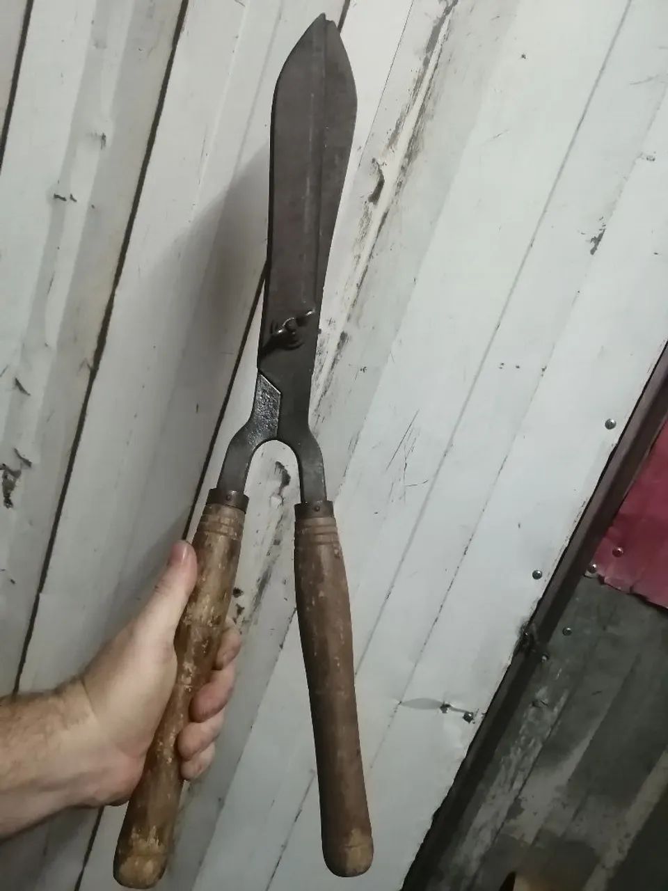 Tesoura de jardim corneta antiga