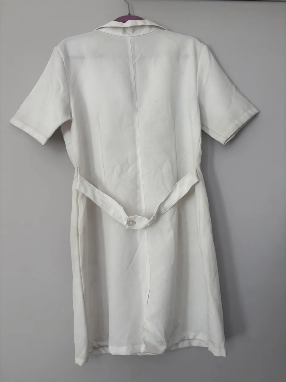 Jaleco branco manga curta, tamanho G - Foto 4