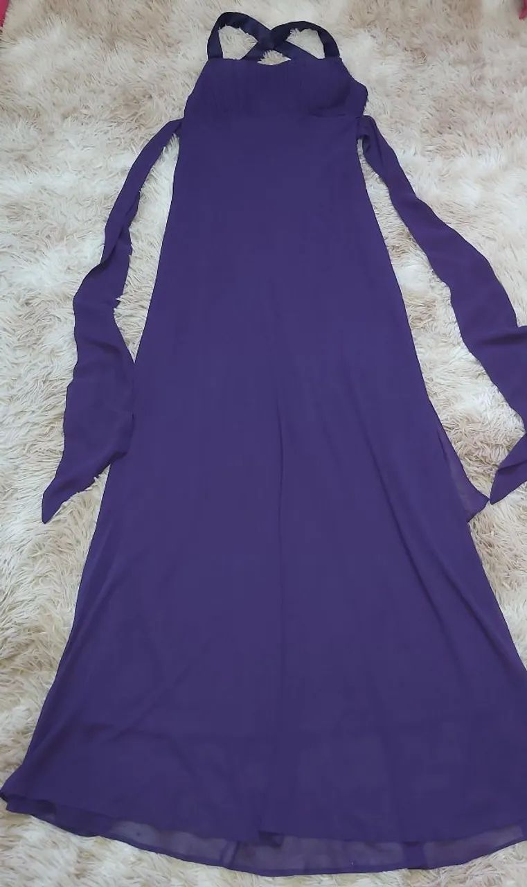 Vestido de festa roxo elegante  - Foto 4