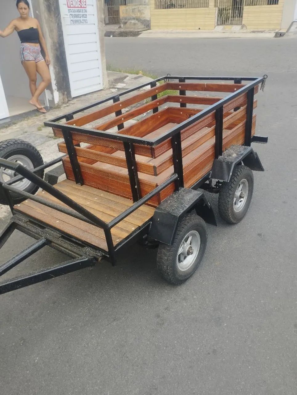 Reboque de dois eixos pra motos - Foto 5