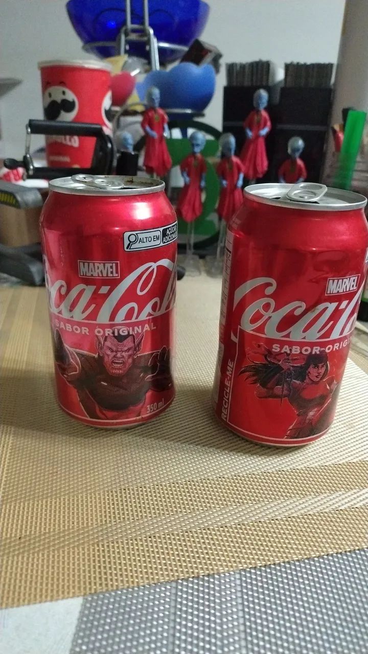 KIT COLEÇÃO MARVEL COCA COLA LATINHAS VAZIAS
