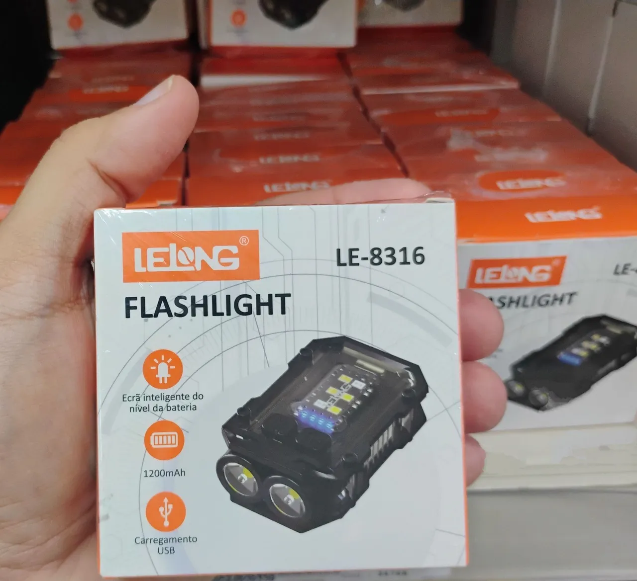 MINI CHAVEIRO LANTERNA DE LED RECARREGÁVEL : LE-8316<br><br>