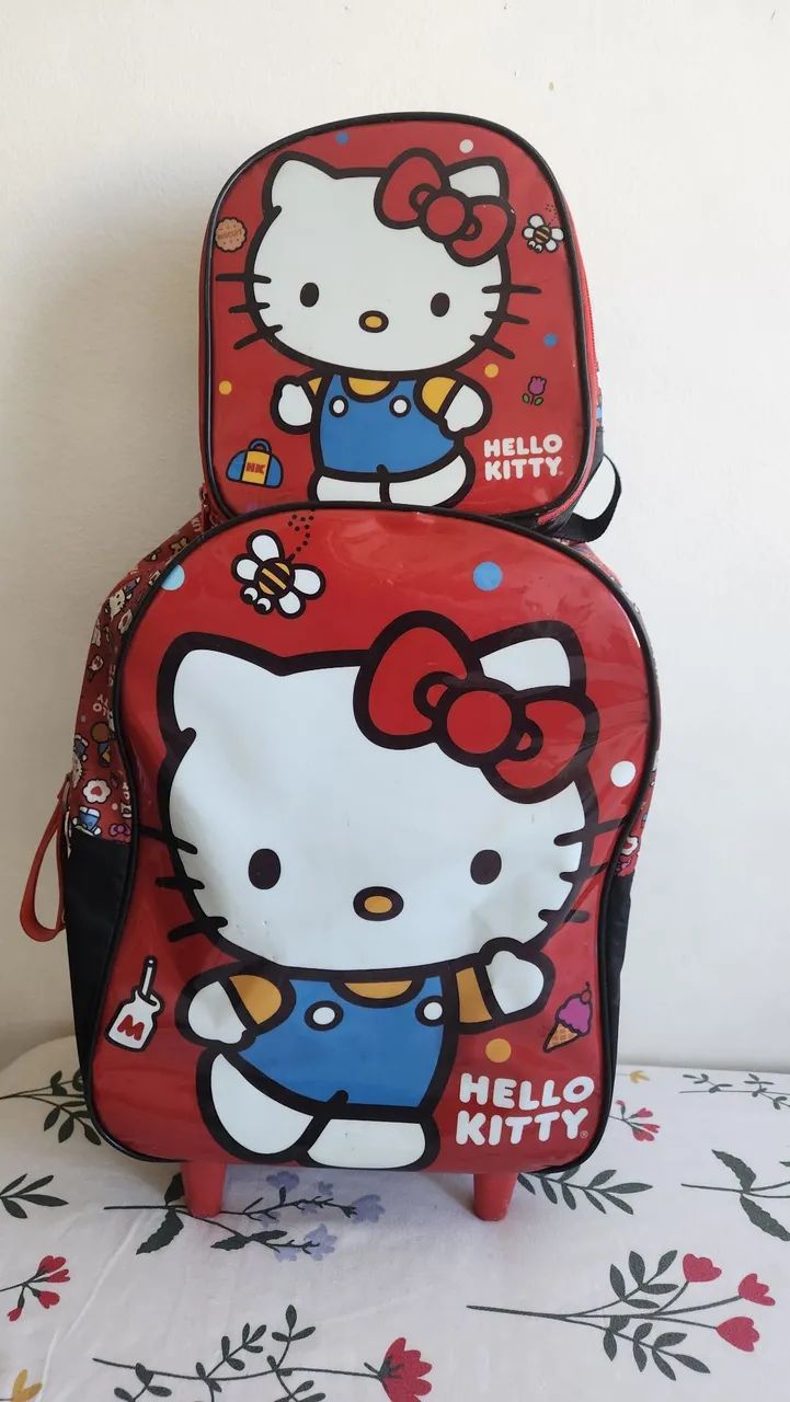 Conjunto mochila e lancheira hello kitty  - Foto 2