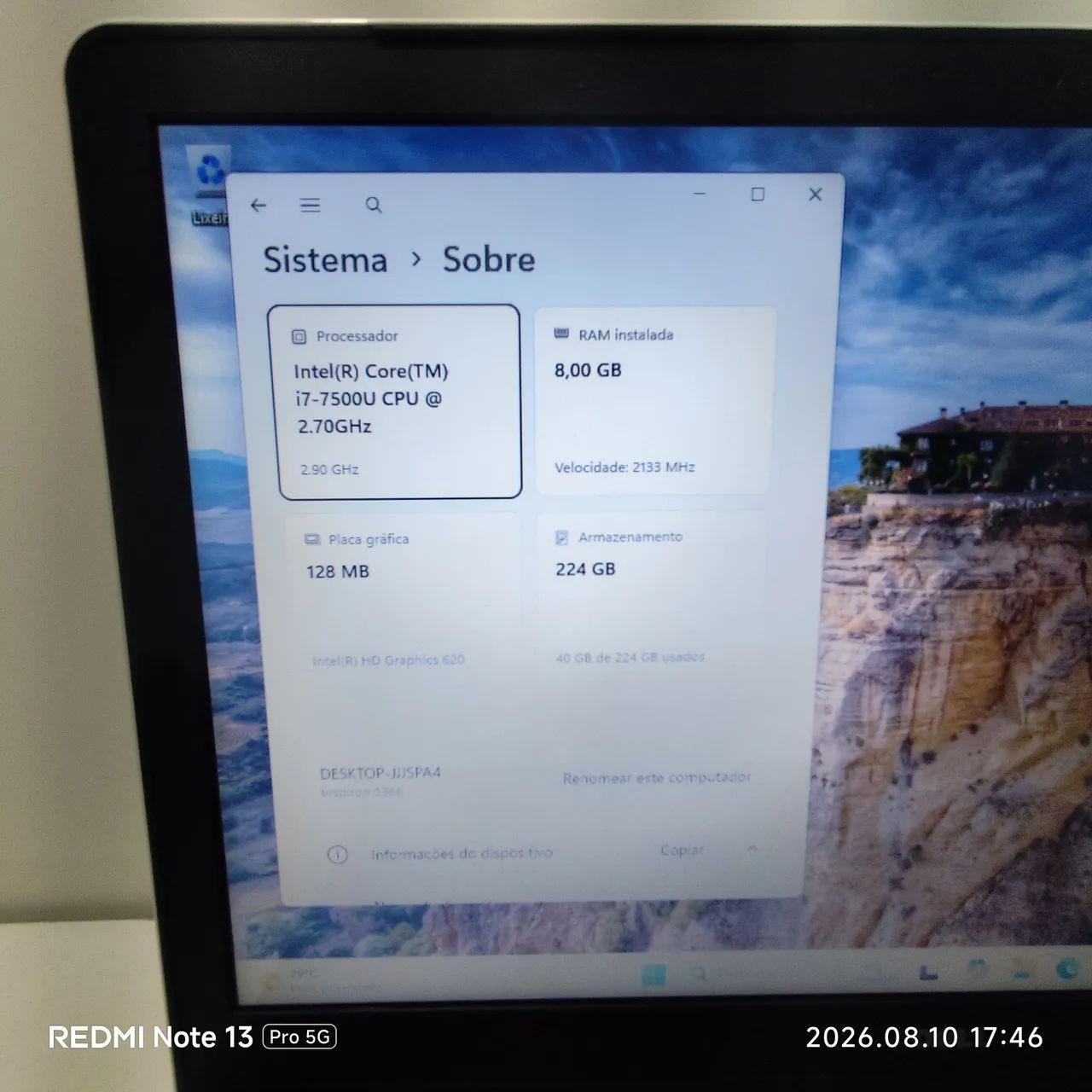Notebook Dell - Intel Core i7  - SSD - 8GB  RAM - Bateria Boa. - Foto 5