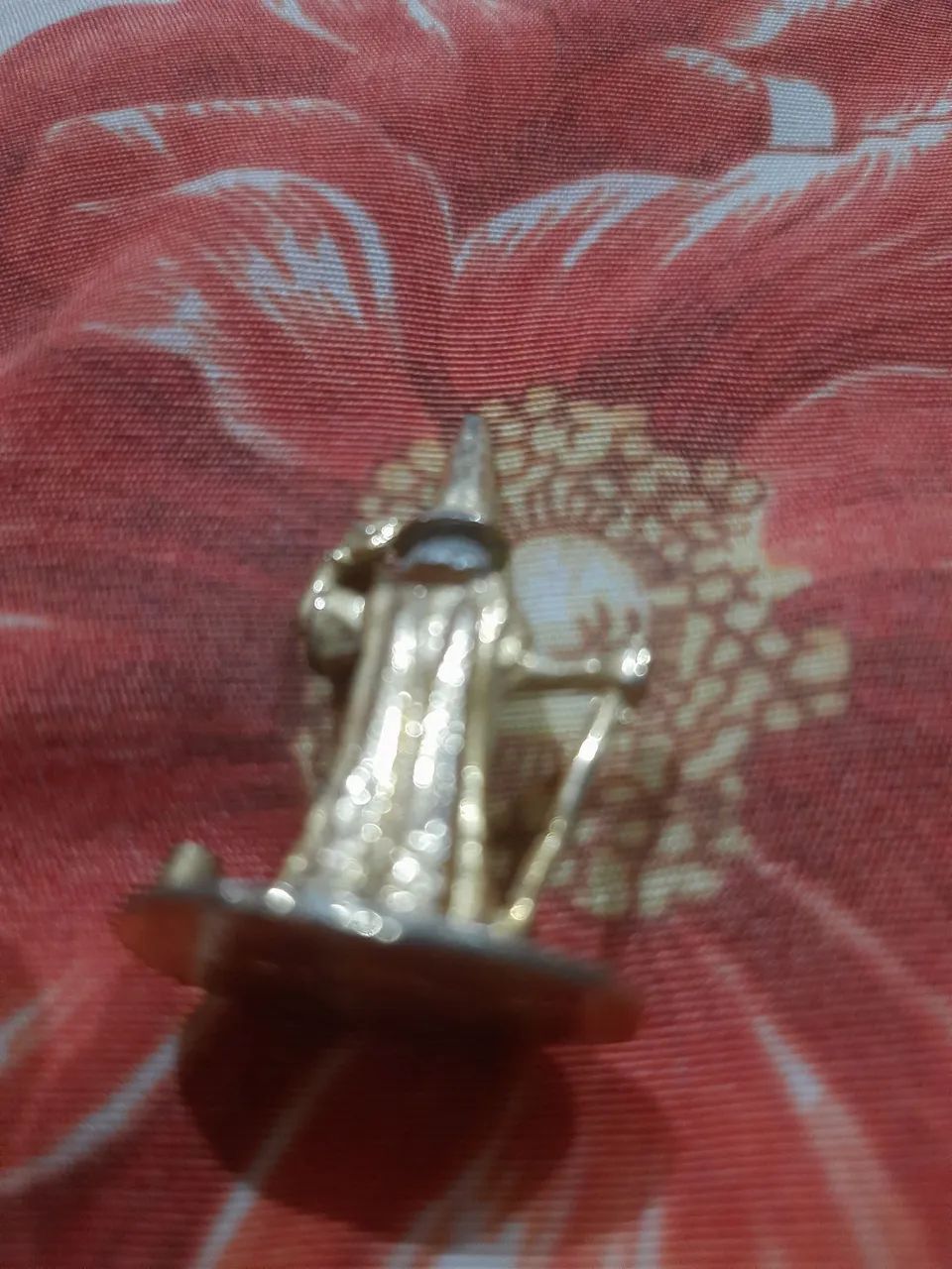 Miniatura Vintage Mago Merlin Em Estanho Maciço - 4cm - Foto 2