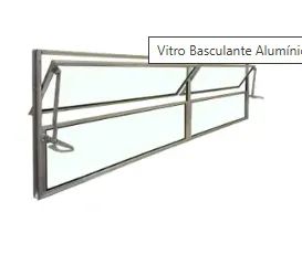 Vitro Basculante 2 Seções 40x150cm Alumínio Brilhante Brecorimo - Foto 3