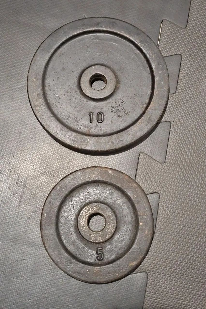 Anilhas 2 de10kg e 2 de 5kg