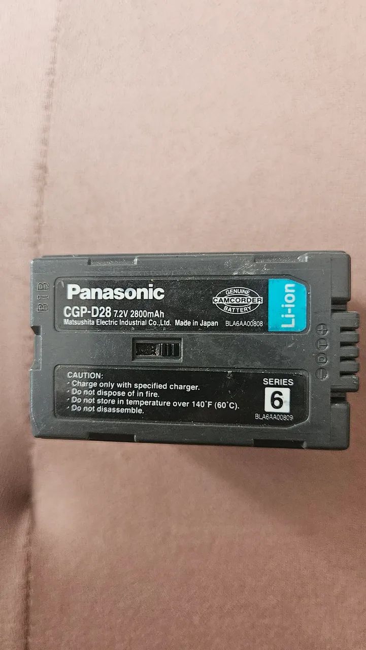 Bateria Panasonic CGP-D28 - Bateria CGP-D28 para Filmadoras