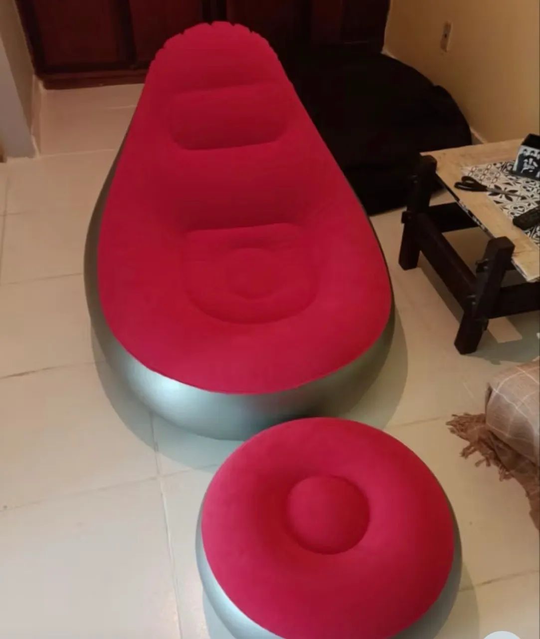 PUFF INFLÁVEL + Bomba de enchimento  - Foto 4