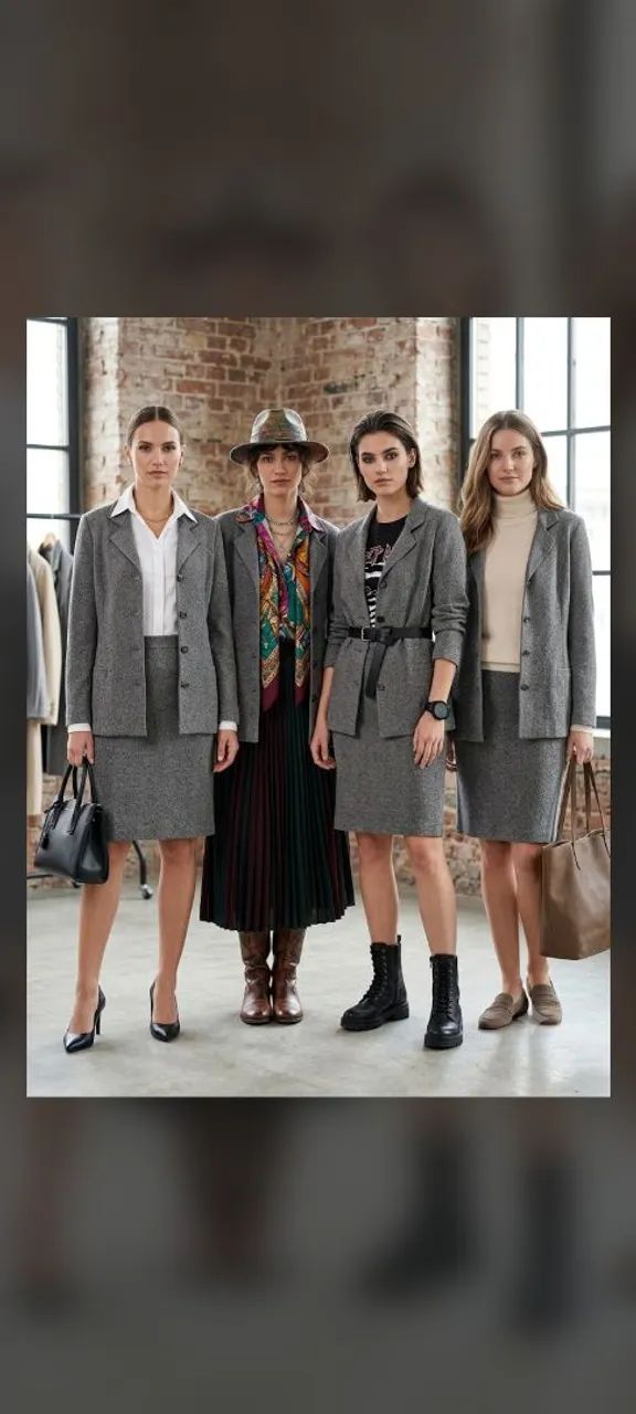 Conjunto blazer e saia Midi tamanho M/g - Foto 4