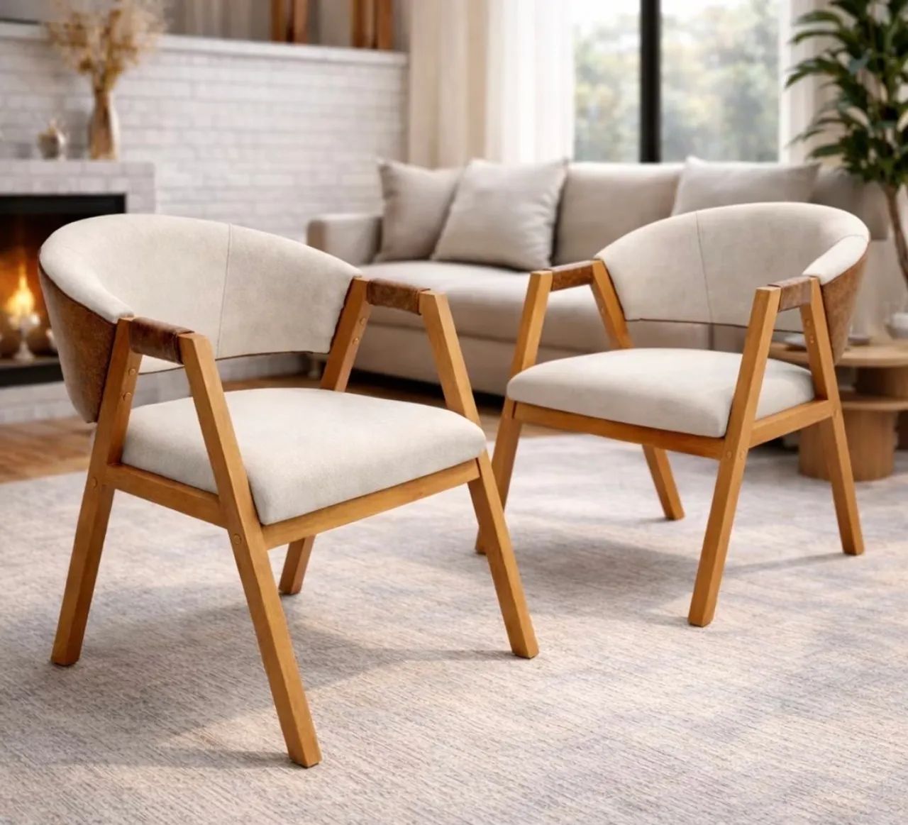 Conjunto 2 poltronas sala de jantar 