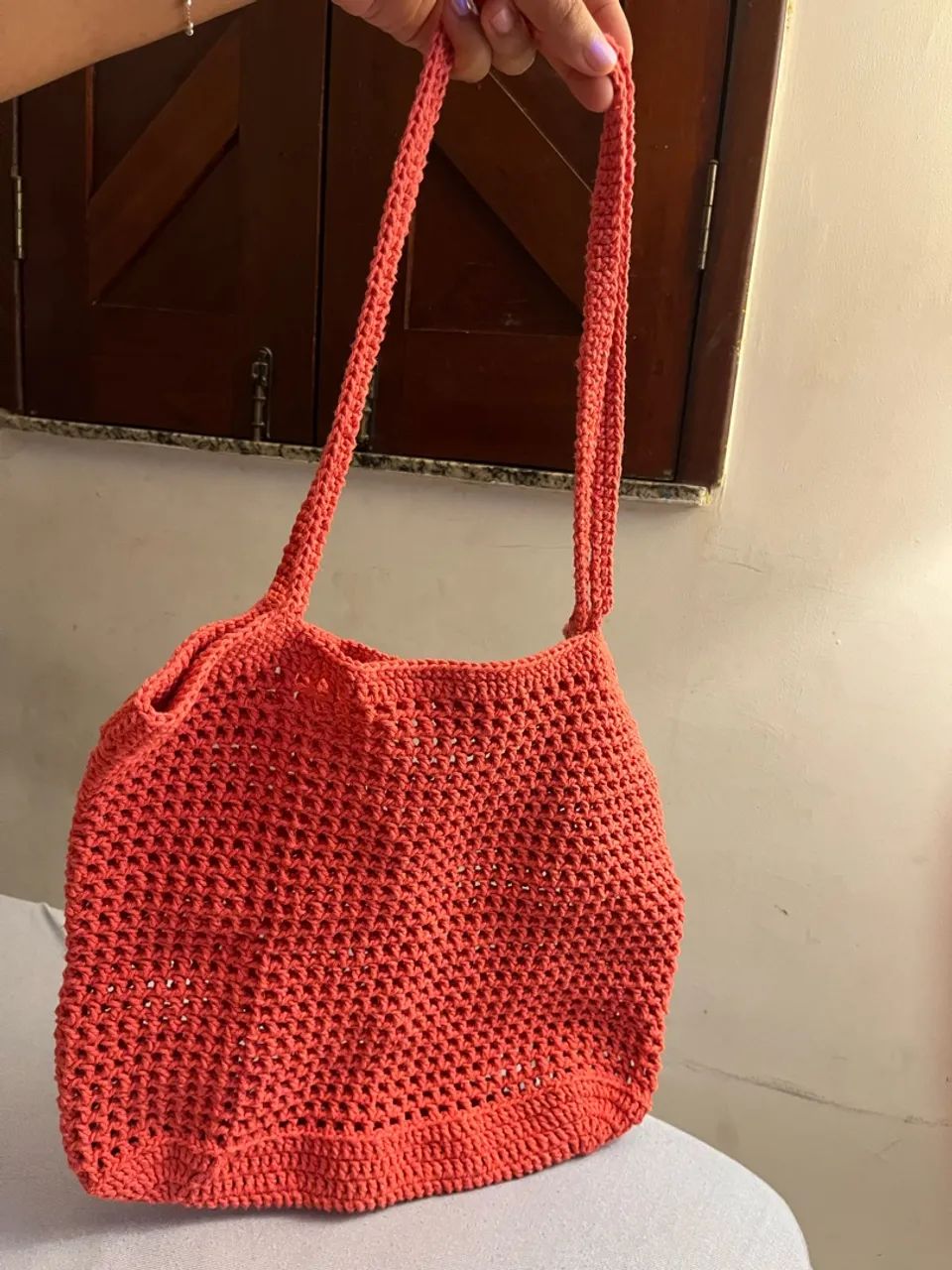 Bolsa de praia em crochê  - Foto 2