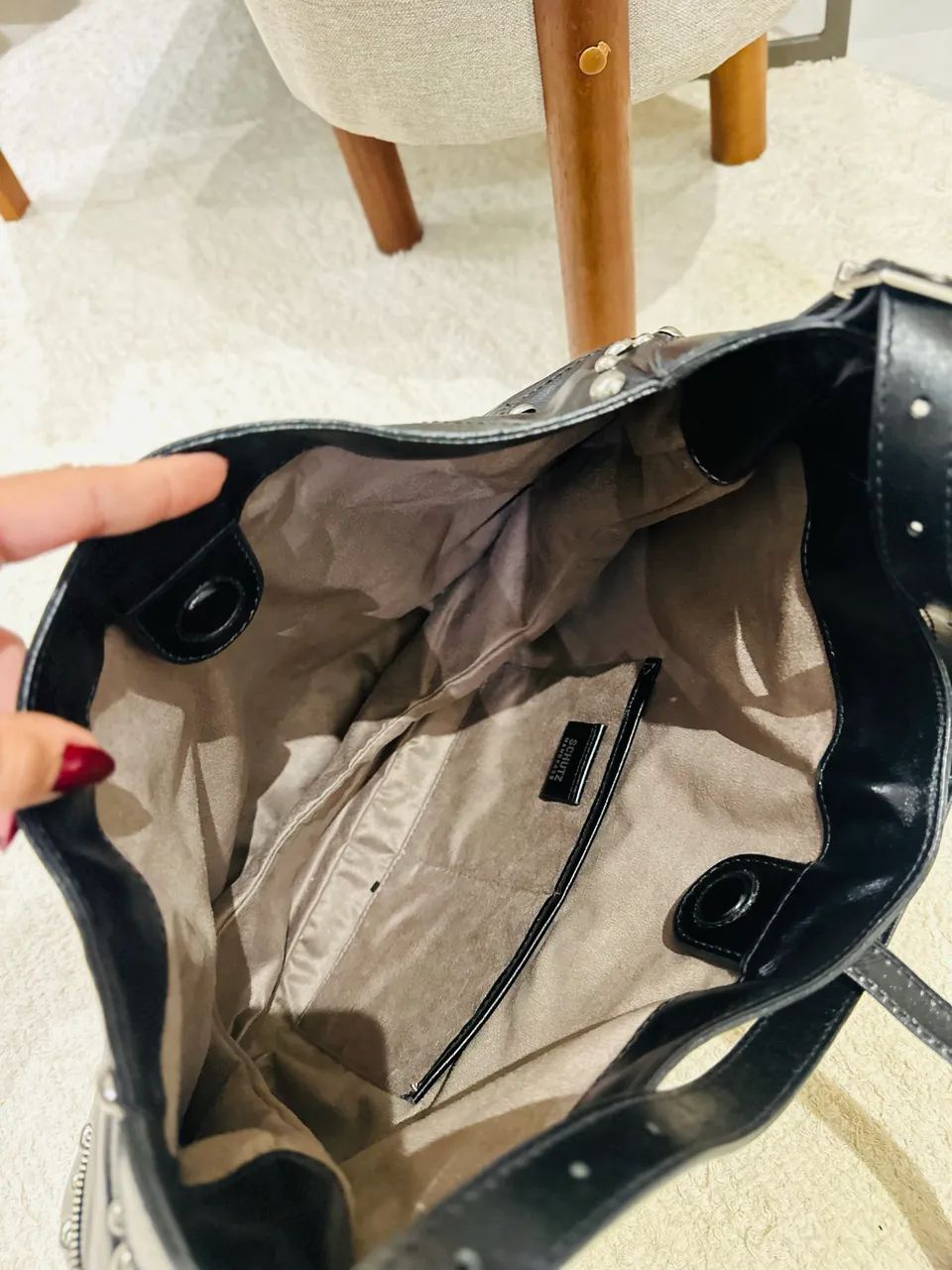 Bolsa de couro legítimo schutz original  - Foto 4