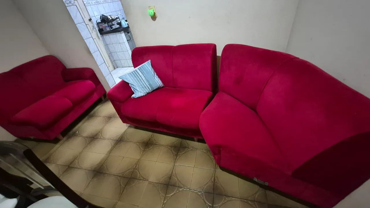 sofá vermelho montável - Foto 2